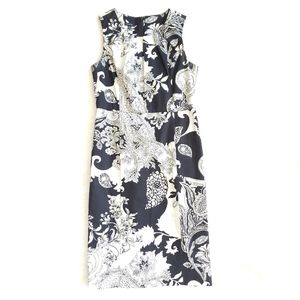 Talbots Black and White Patterned Dress